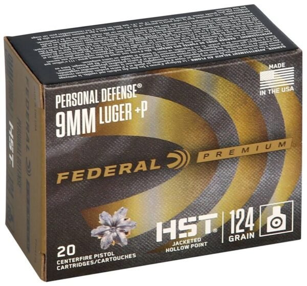 Federal HST 9mm +P 124 Grain JHP (P9HST3S) 
