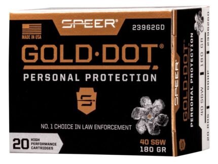 Gold Dot Handgun Personal Protection, 40 S&W, 180 Grain, Gold Dot Hollow Point, 1025 fps