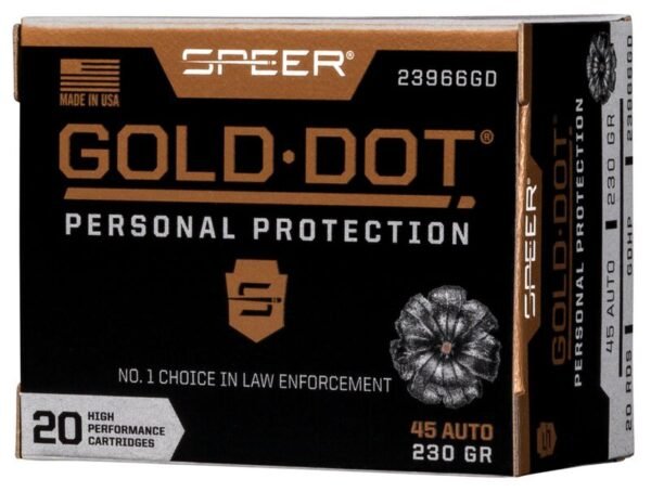 SP_23966GD_GoldDot45Auto_L speer gold dot 45 acp