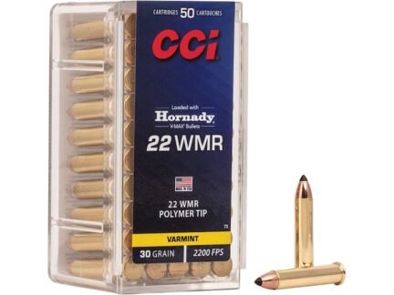 CCI 22 WMR 30 Grain V-Max Polymer Tip – 500 Round Case