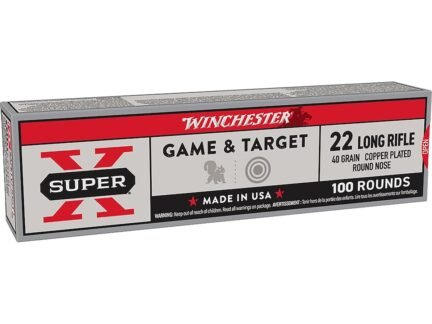 Winchester Super X 22LR 40 Grain Plated Round Nose – 2,000 Round Case