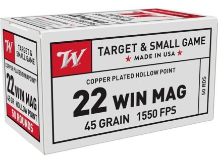 Winchester Dynapoint 22 WMR 45 Grain Plated Hollow Point – 50 Rounds