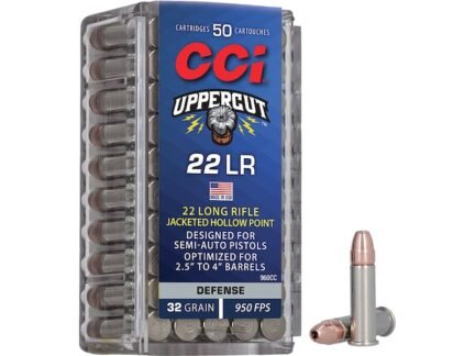 CCI Uppercut 22LR 32 Grain Jacketed Hollow Point – 500 Round Case