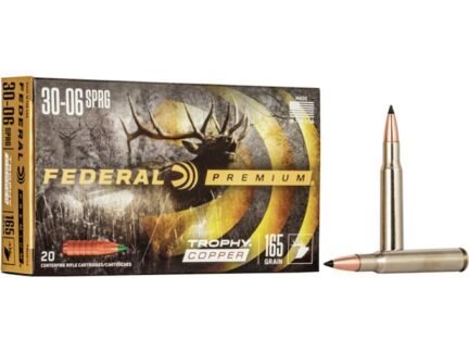 Federal Trophy Copper 30-06 165 Grain Lead-Free Polymer Tip – 20 Rounds