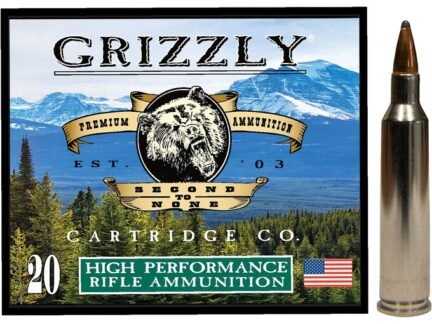 Grizzly Cartridge 22-250 55 Grain Soft Point – 20 Rounds