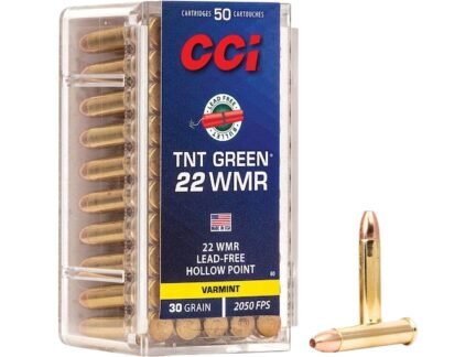CCI TNT Green 22 WMR 30 Grain Lead-Free Hollow Point – 50 Rounds