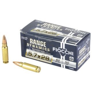 Fiocchi 5.7 Subsonic 62 Grain FMJ-BT Range Dynamics – 50 Rounds