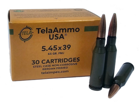 TelaAmmo 5.45x39 65 Grain FMJ Brass Case